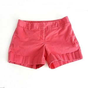Express shorts, size 2, deep coral tone, women's shorts